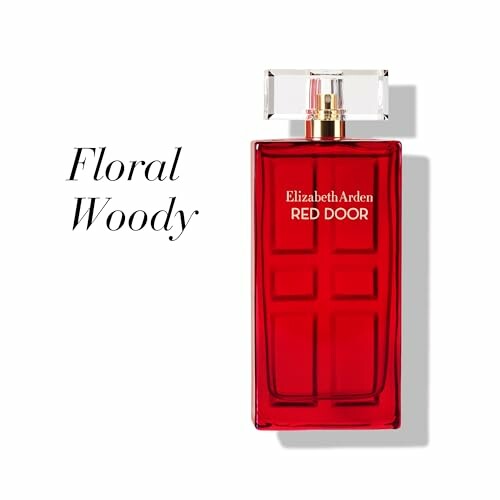 Elizabeth Arden Red Door perfume bottle with floral woody text.