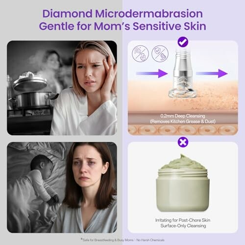 Microdermabrasion benefits for mom's sensitive skin with before and after images.
