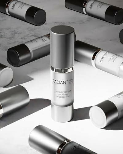 Skincare bottles arranged on a surface