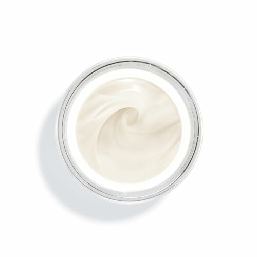 Top view of a jar with cream inside