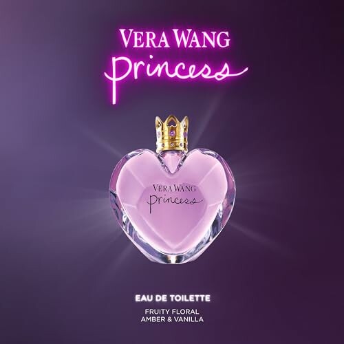 Vera Wang Princess perfume bottle with crown cap.